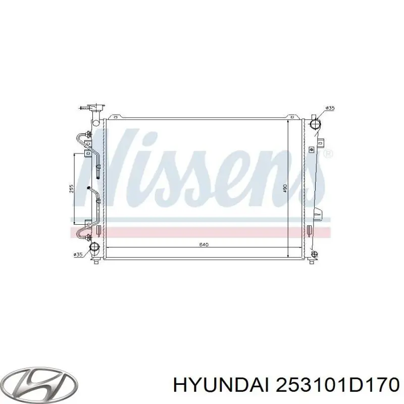 Радиатор охлаждения двигателя Hyundai/Kia 253101D170 цена, от 56.50 USD