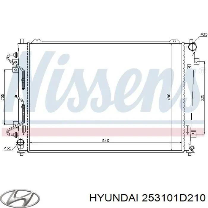 Радиатор 253101D210 Hyundai/Kia