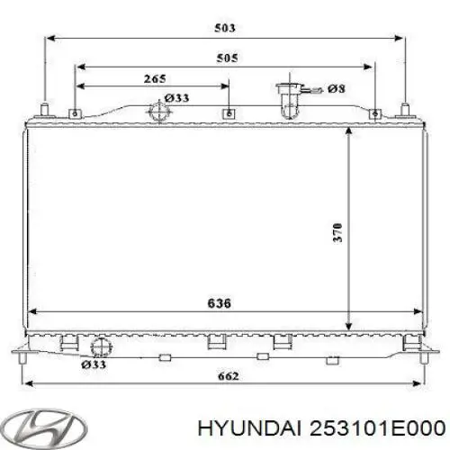 Радиатор 253101E000 Hyundai/Kia