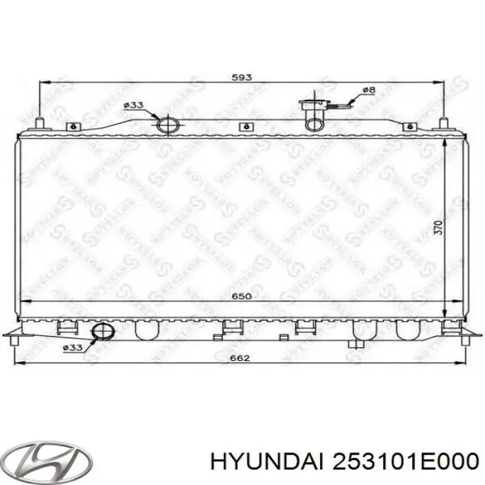 Радиатор охлаждения двигателя Hyundai/Kia 253101E000 цена, от 70.07 USD