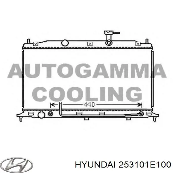 25310-1E100 Hyundai/Kia radiador de esfriamento de motor