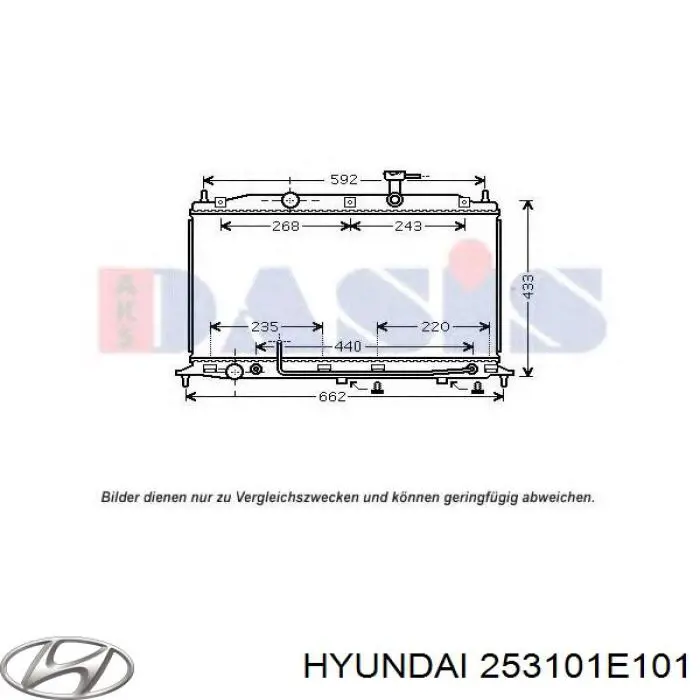 253101E101 Hyundai/Kia Радиатор основной