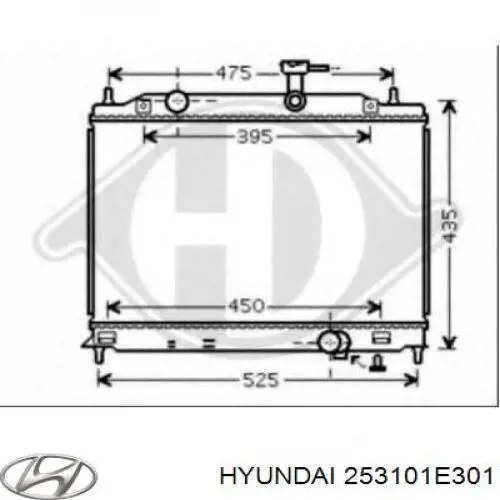Радиатор 253101E301 Halla