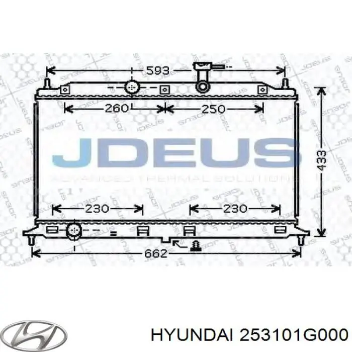 Радиатор охлаждения Hyundai/Kia 253101G000