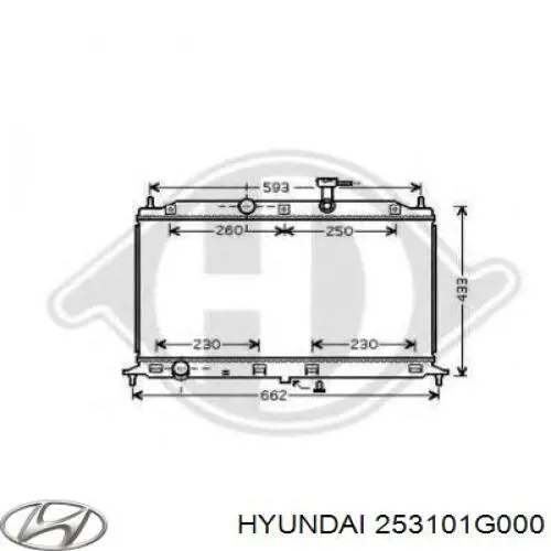 Радиатор охлаждения двигателя Hyundai/Kia 253101G000 цена, от 86.06 USD