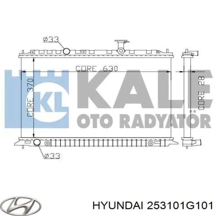 Радиатор 253101G101 Hyundai/Kia