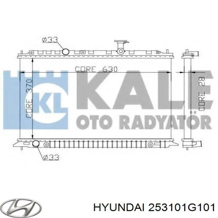253101G101 Hyundai/Kia Радиатор основной