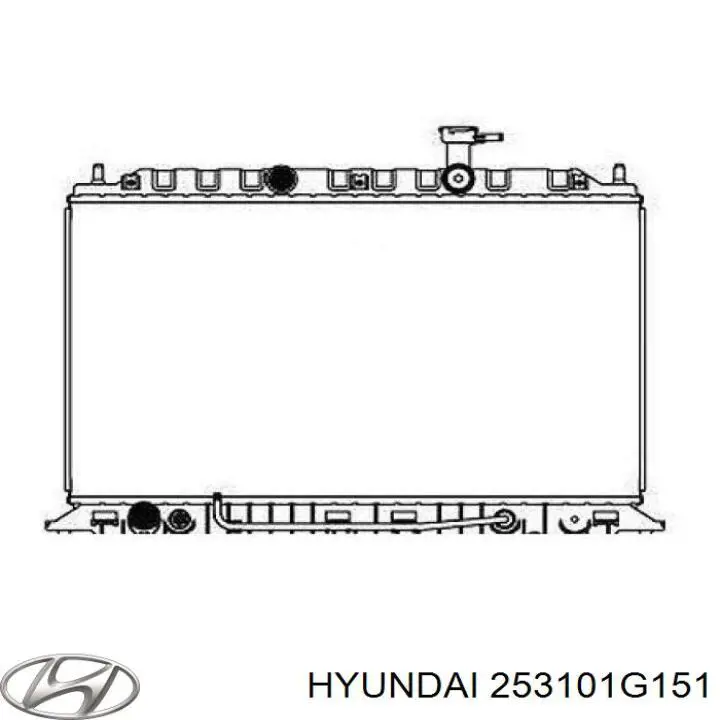 Радиатор охлаждения двигателя Hyundai/Kia 253101G151 цена, от 128.55 USD