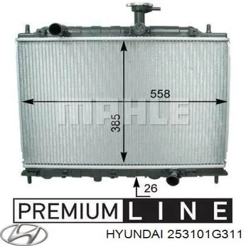 253101G311 Hyundai/Kia Радиатор основной