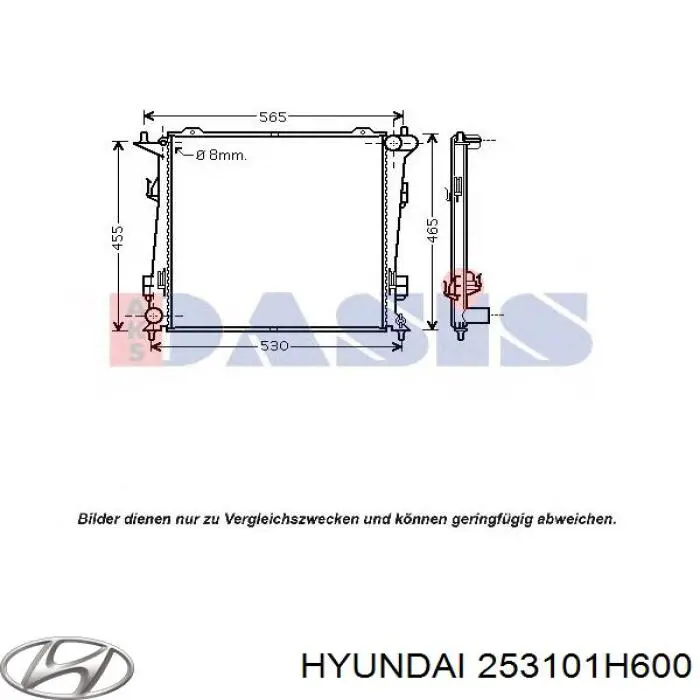 Радиатор охлаждения двигателя Hyundai/Kia 253101H600 цена, от 29.60 USD