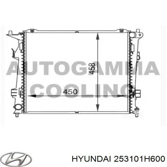 Купить 253101H600 Hyundai/Kia Радиатор водяной