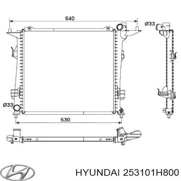 Купить 253101H800 Hyundai/Kia Радиатор водяной
