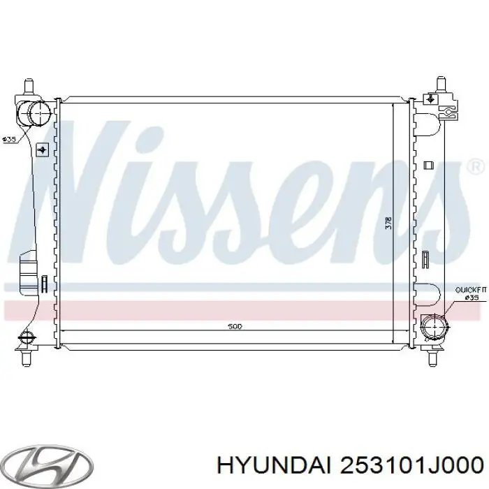 Радиатор 253101J000 Hyundai/Kia