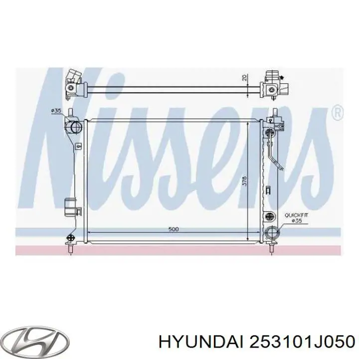 Радиатор охлаждения двигателя Hyundai/Kia 253101J050 цена, от 58.48 USD