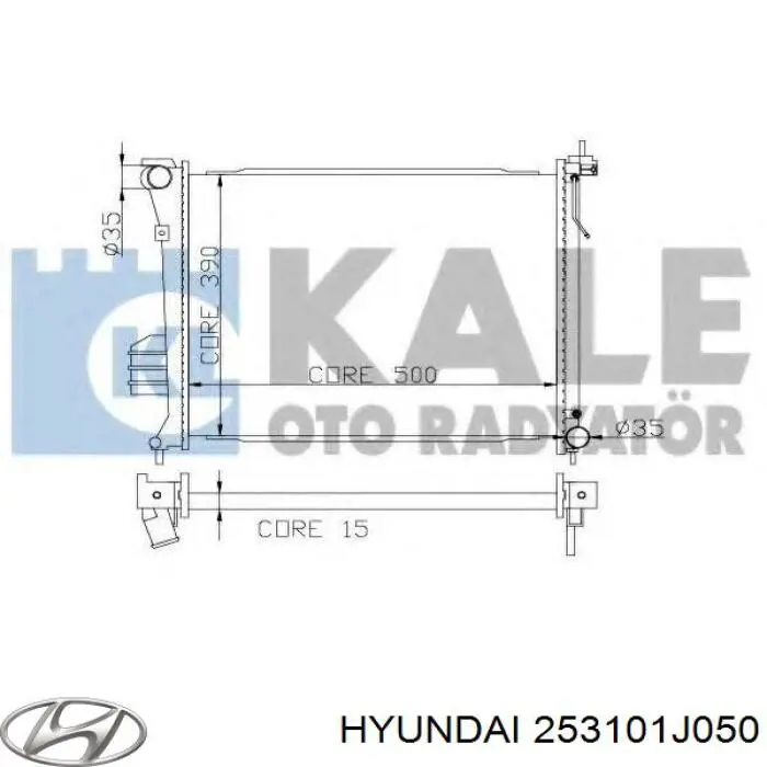 253101J050 Hyundai/Kia Радиатор основной