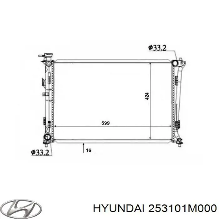 Радиатор 253101M000 Hyundai/Kia