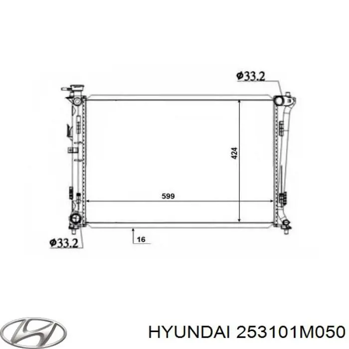 Радиатор 253101M050 Hyundai/Kia