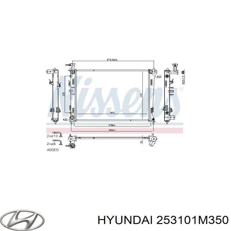 253101M350 Hyundai/Kia радиатор