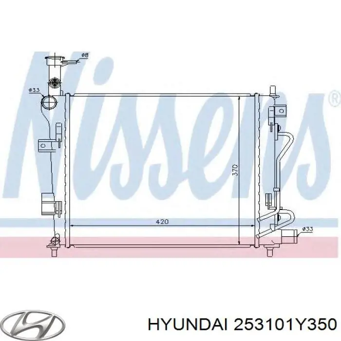 Радиатор 253101Y350 Hyundai/Kia