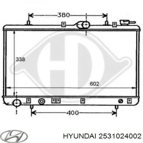 Радиатор охлаждения двигателя Hyundai/Kia 2531024002 цена, от 50.68 USD