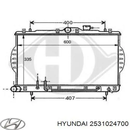 2531024700 Hyundai/Kia радиатор