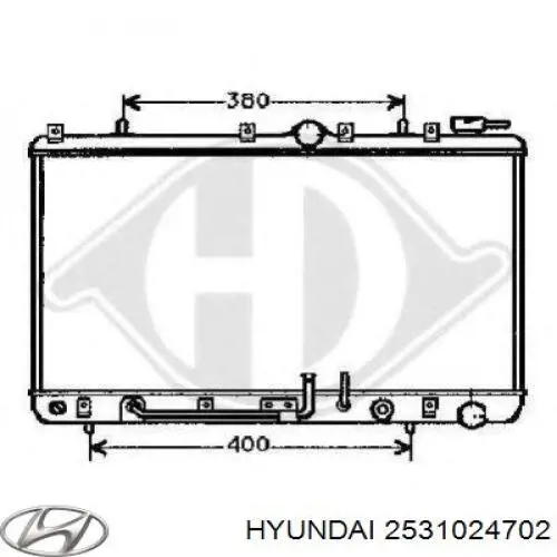 2531024702 Hyundai/Kia Радиатор основной