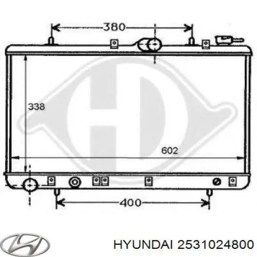 2531024800 Hyundai/Kia радиатор