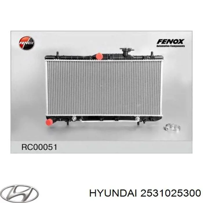 Радиатор охлаждения двигателя Hyundai/Kia 2531025300 цена, от 69.14 USD