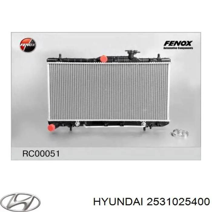 Радиатор 2531025400 Hyundai/Kia