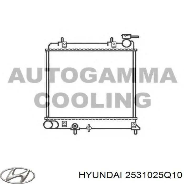 Радиатор охлаждения Hyundai/Kia 2531025Q10