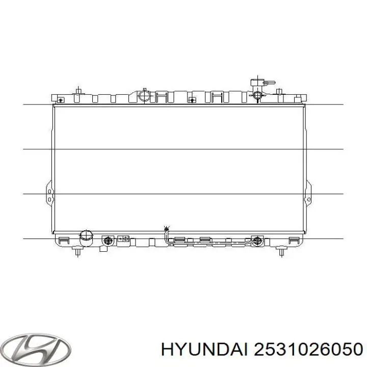 Радиатор охлаждения двигателя Hyundai/Kia 2531026050 цена, от 88.00 USD