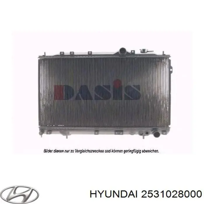 Радиатор охлаждения двигателя на Hyundai Lantra  I 