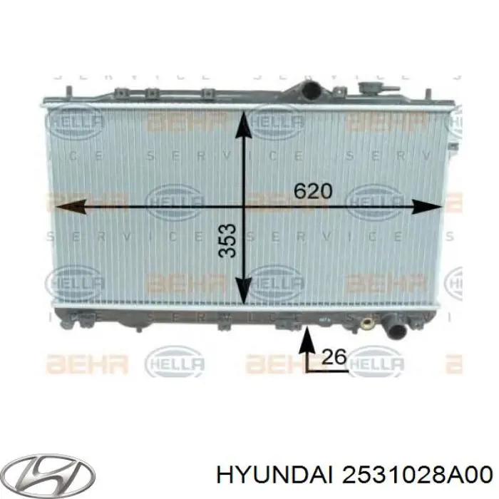 2531028A00 Hyundai/Kia Радиатор основной
