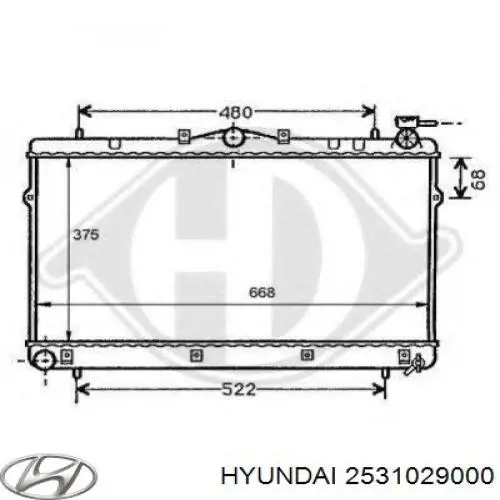 Радиатор 2531029000 Hyundai/Kia