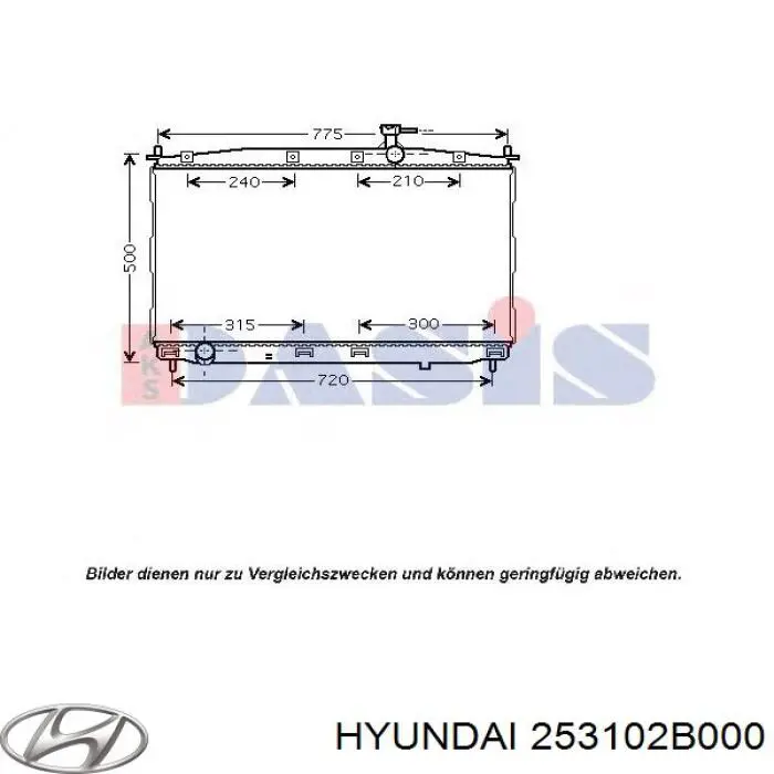Радиатор 253102B000 Hyundai/Kia