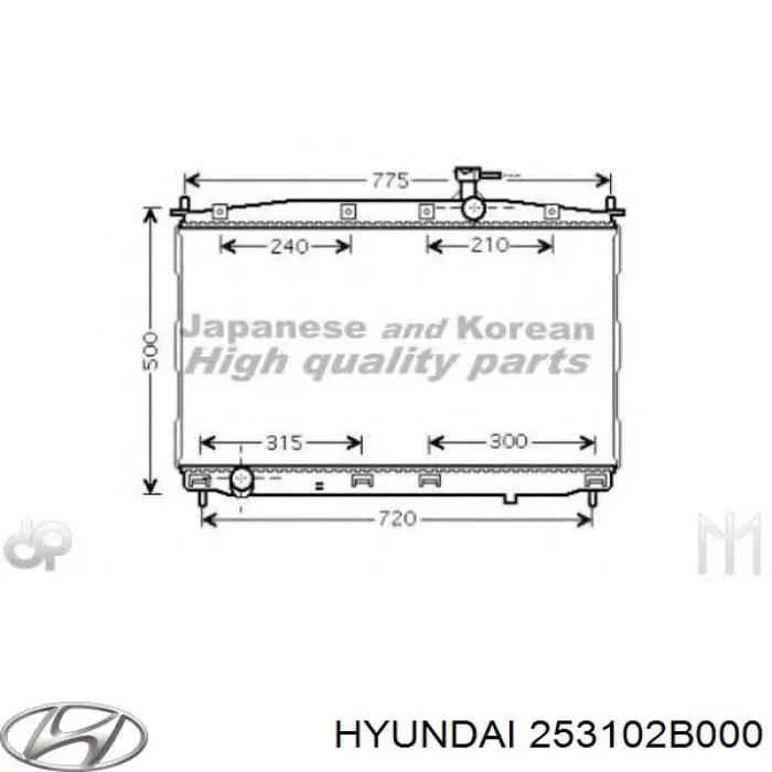 Купить 253102B000 Hyundai/Kia Радиатор водяной