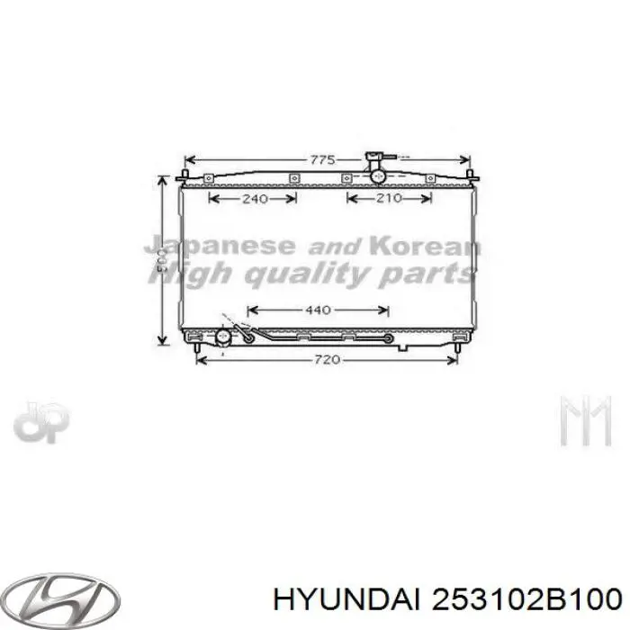 Радиатор охлаждения двигателя Hyundai/Kia 253102B100 цена, от 68.74 USD