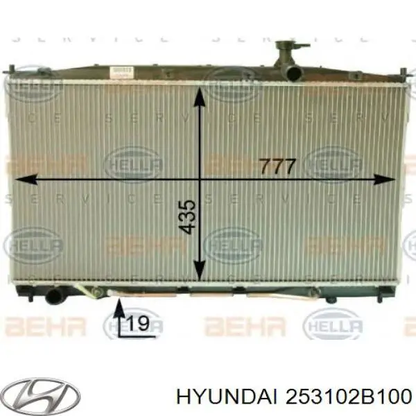 Купить 253102B100 Hyundai/Kia Радиатор водяной
