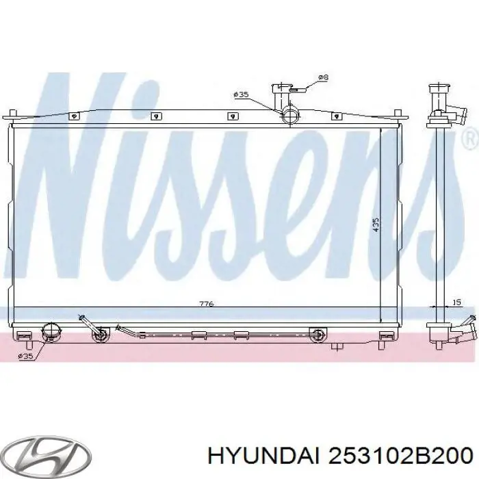 Купить 253102B200 Hyundai/Kia Радиатор водяной