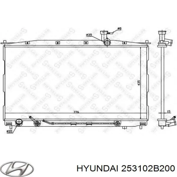 Радиатор охлаждения двигателя Hyundai/Kia 253102B200 цена, от 72.38 USD