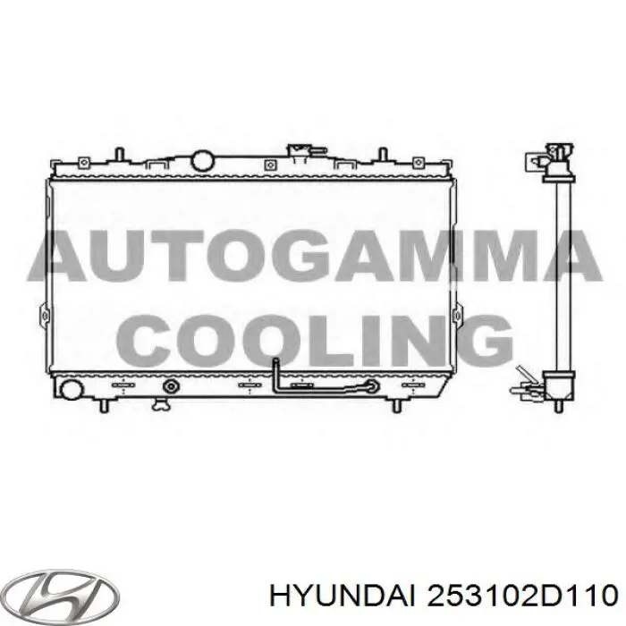 Купить 253102D110 Hyundai/Kia Радиатор водяной
