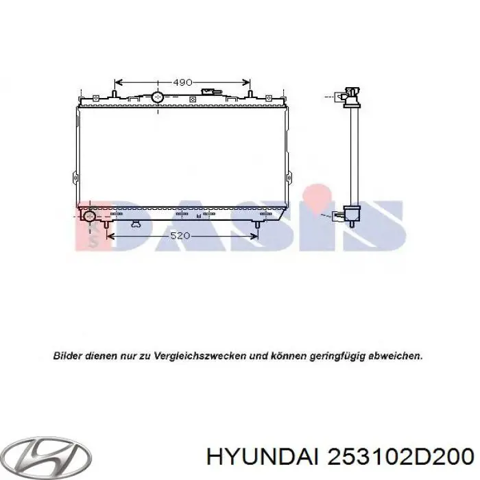 Радиатор 253102D200 Hyundai/Kia