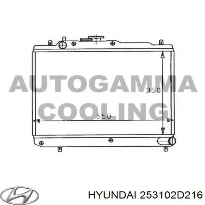 253102D216 Hyundai/Kia Радиатор основной