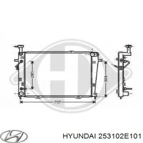 Радиатор 253102E101 Hyundai/Kia