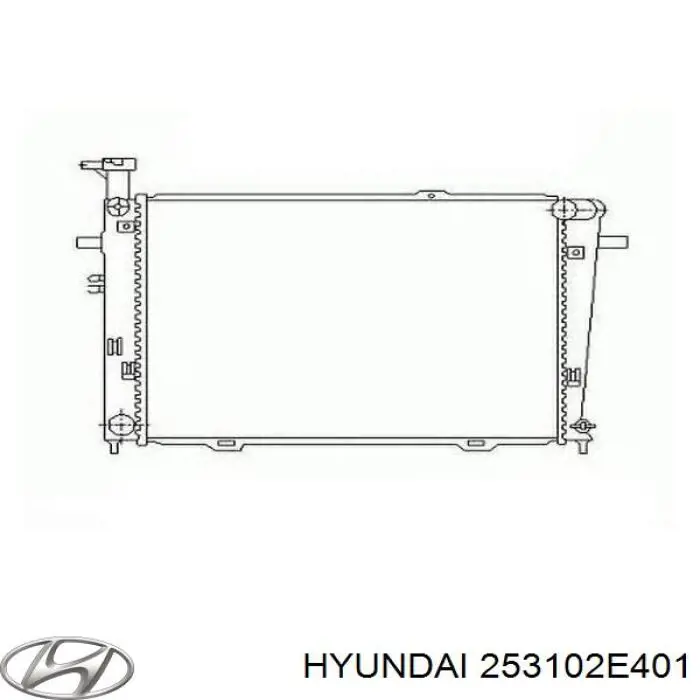 Радиатор охлаждения двигателя Hyundai/Kia 253102E401 цена, от 93.94 USD