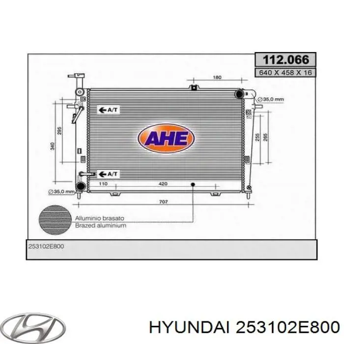 253102E800 Hyundai/Kia радиатор