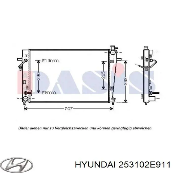 253102E911 Hyundai/Kia радиатор