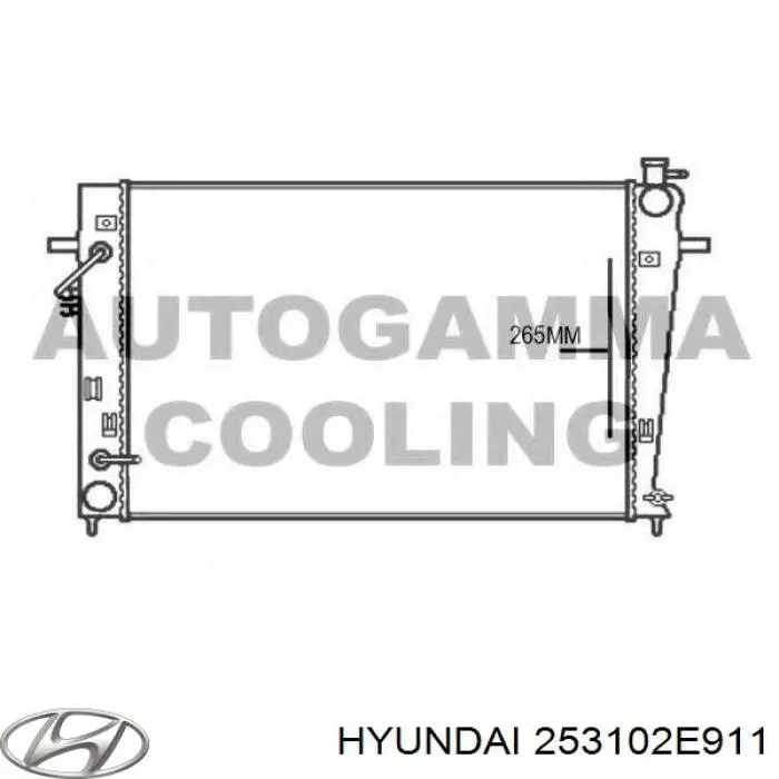 Купить 253102E911 Hyundai/Kia Радиатор водяной