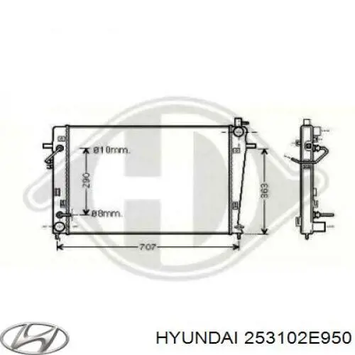 253102E950 Hyundai/Kia радиатор