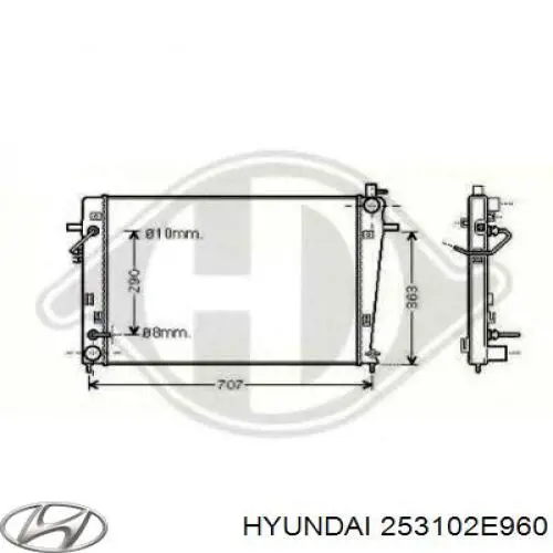 Радиатор 253102E960 Hyundai/Kia